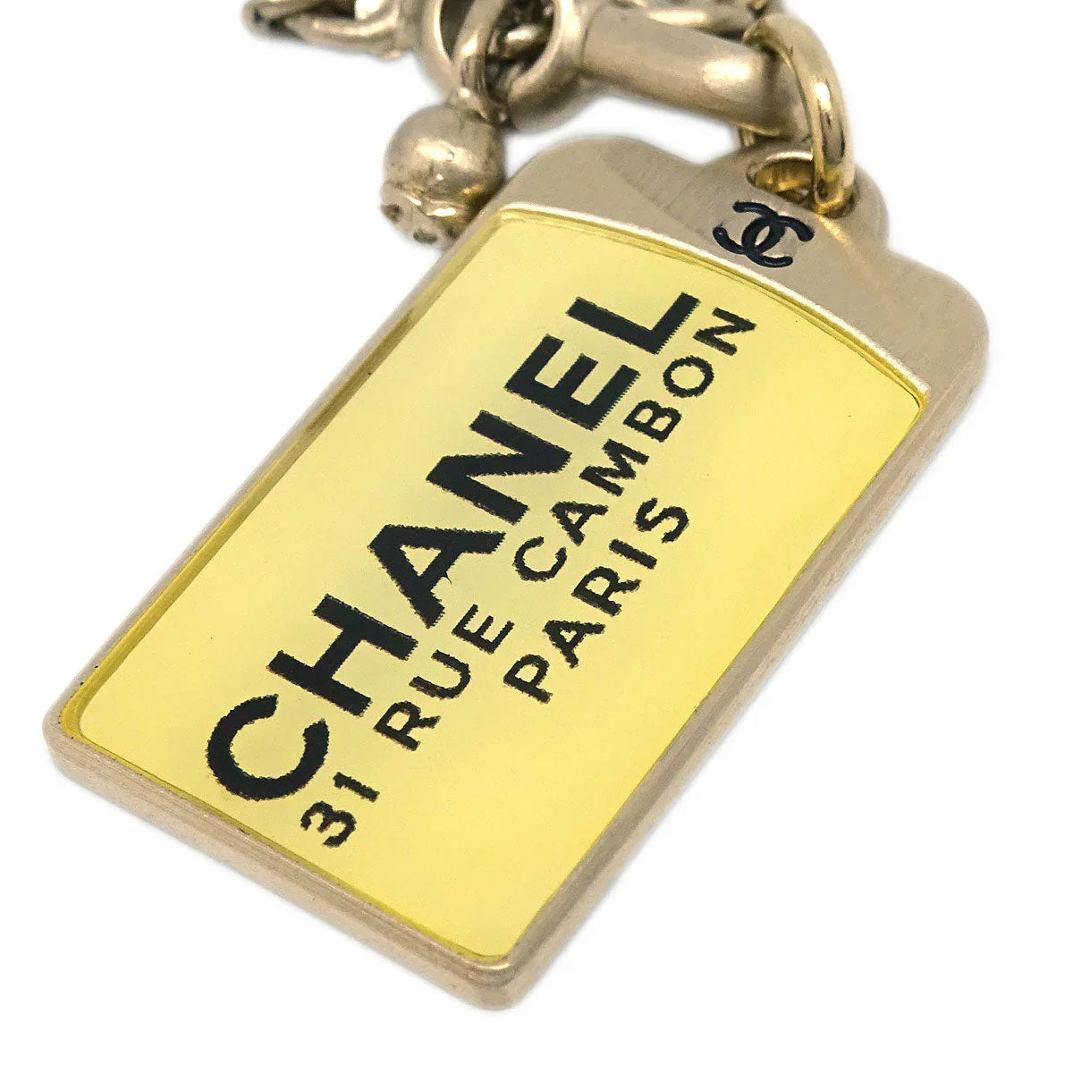 Chanel Gold Key Holder Bag Charm Small Good 07C
