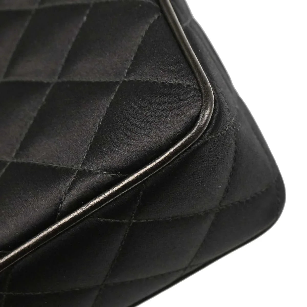Chanel 1991-1994 Black Satin Camera Bag