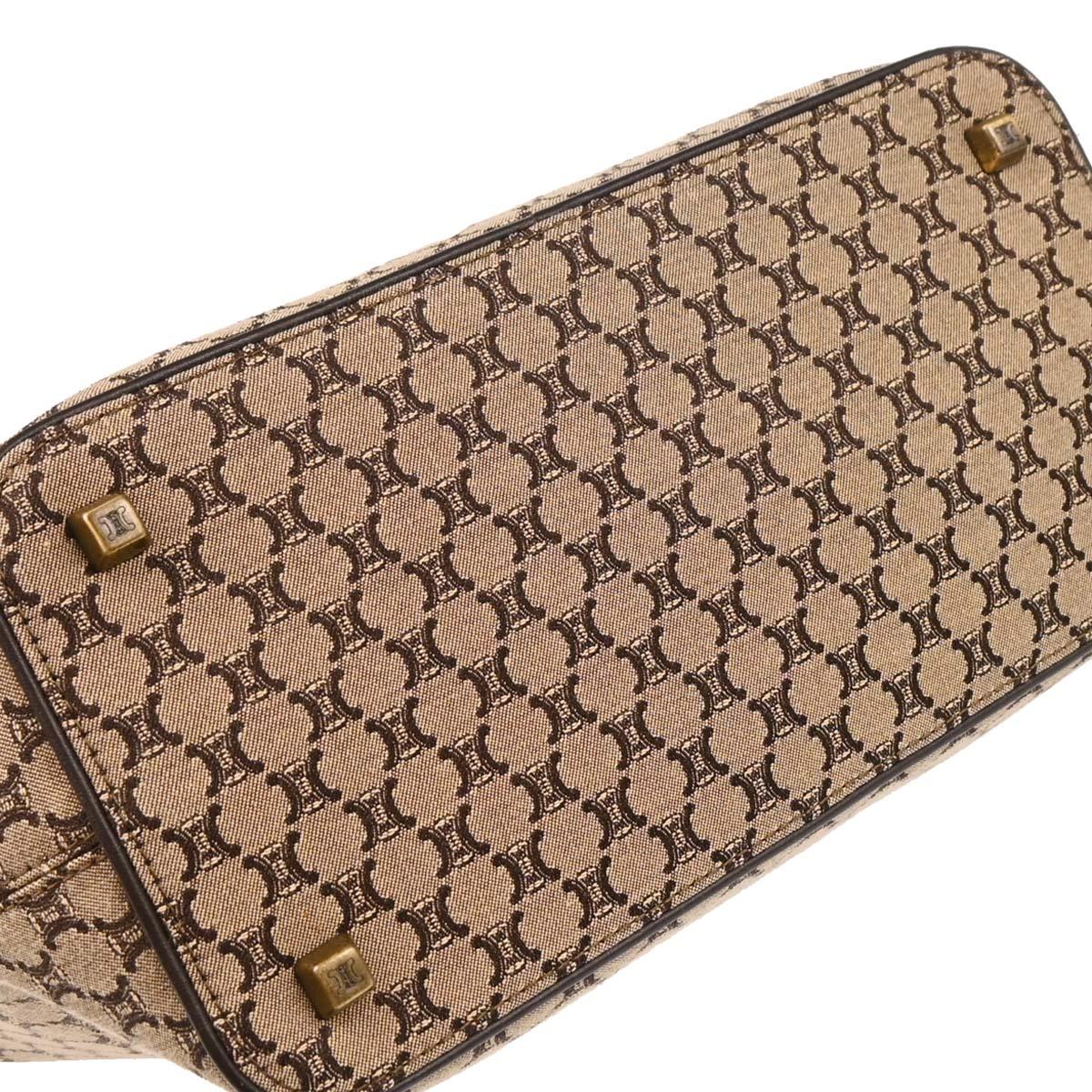 Celine Beige Canvas Macadam Handbag