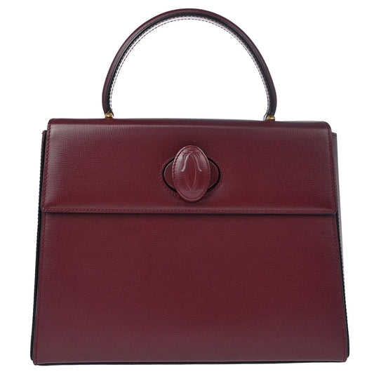 Cartier Bordeaux Leather Must de Cartier Handbag