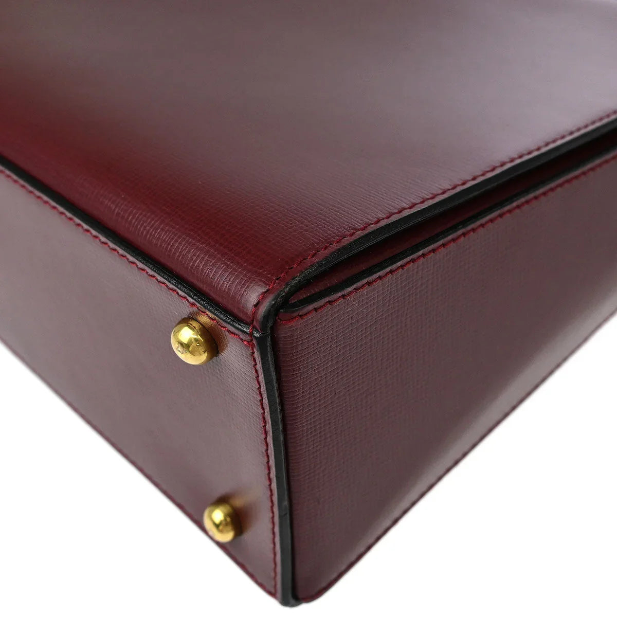 Cartier Bordeaux Leather Must de Cartier Handbag
