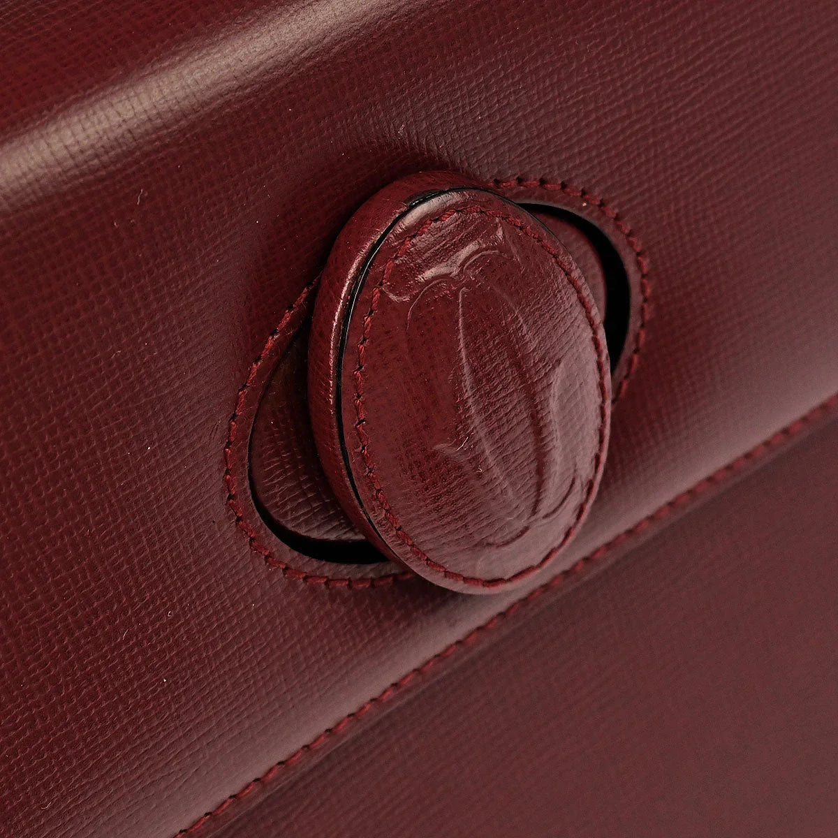 Cartier Bordeaux Leather Must de Cartier Handbag