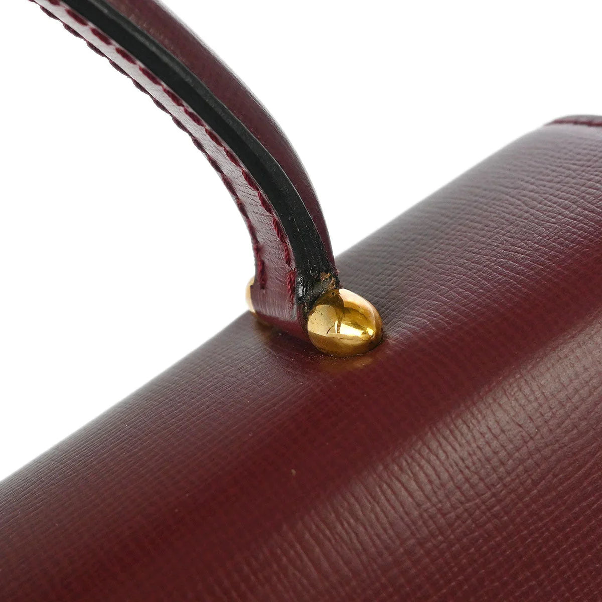 Cartier Bordeaux Leather Must de Cartier Handbag