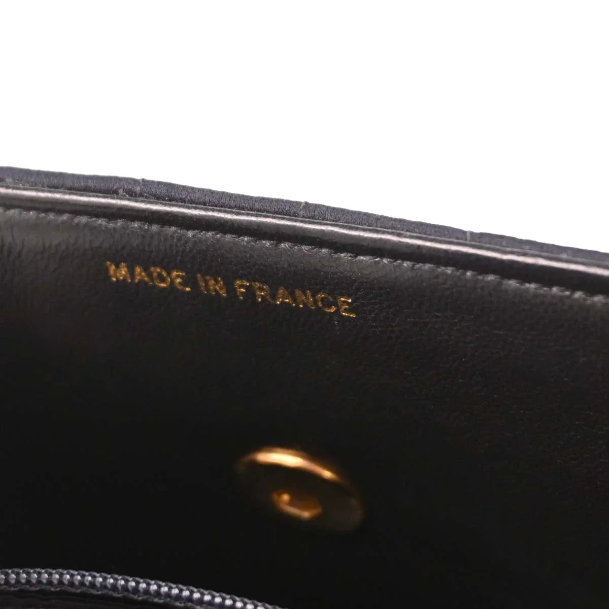 Chanel 1991-1994 Black Satin Shoulder Bag