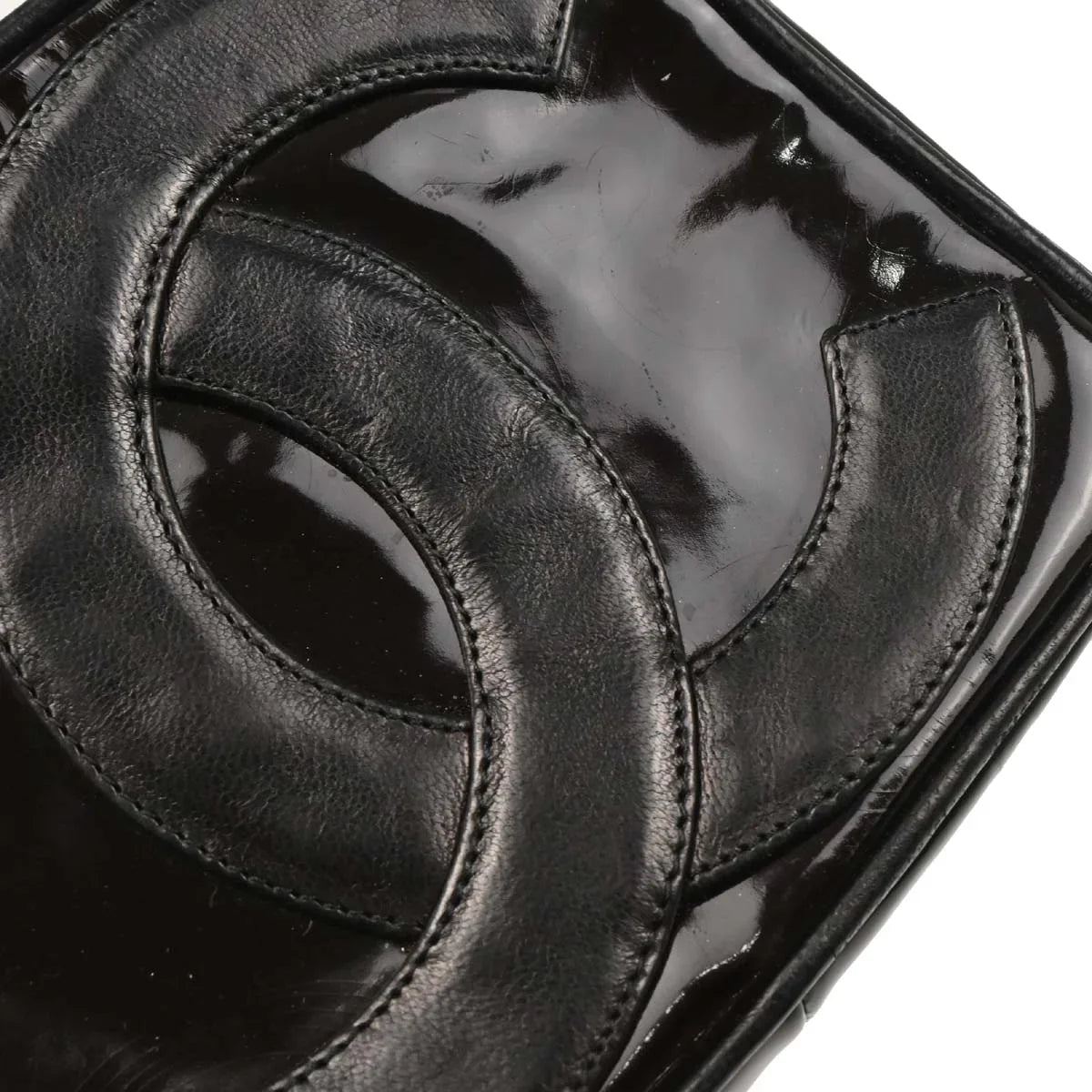Chanel 1986-1988 Black Patent Leather Camera Bag