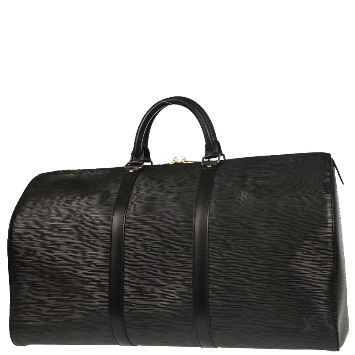Louis Vuitton Black Epi Keepall 50 Travel Handbag M42962