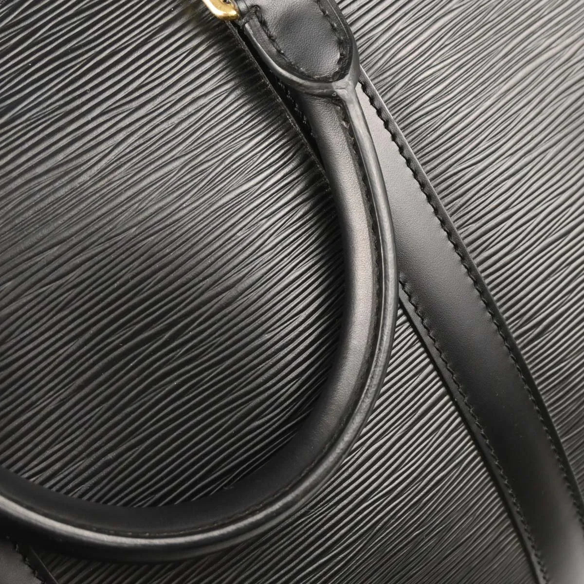 Louis Vuitton Black Epi Keepall 50 Travel Handbag M42962