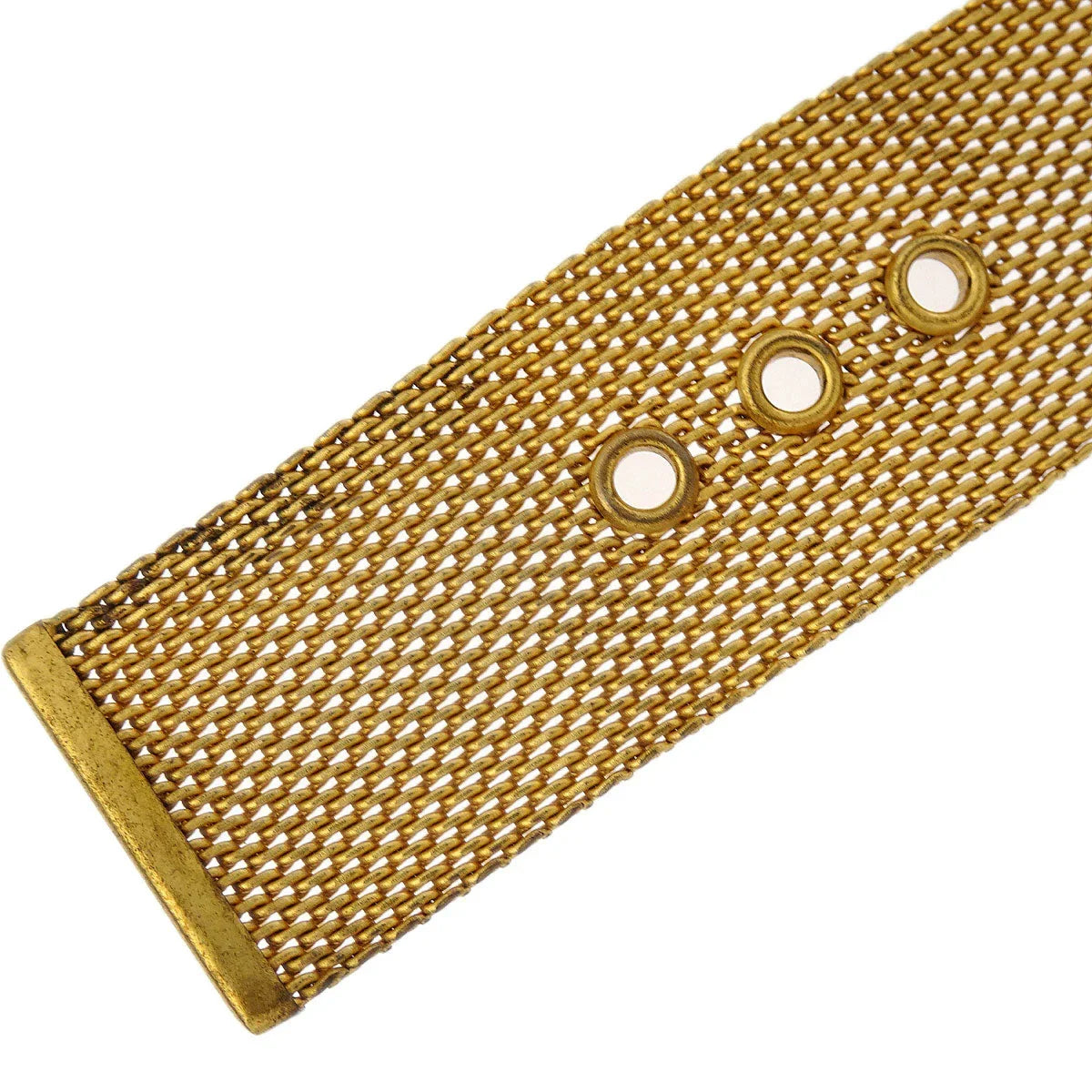 Chanel Bracelet Bangle Mesh Gold 95P