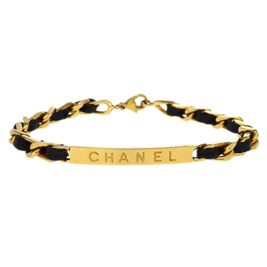 Chanel Bracelet Gold Black 96P
