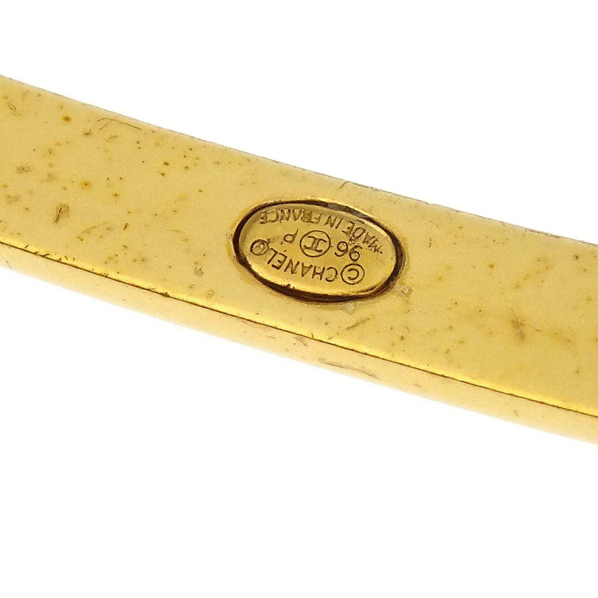 Chanel Bracelet Gold Black 96P