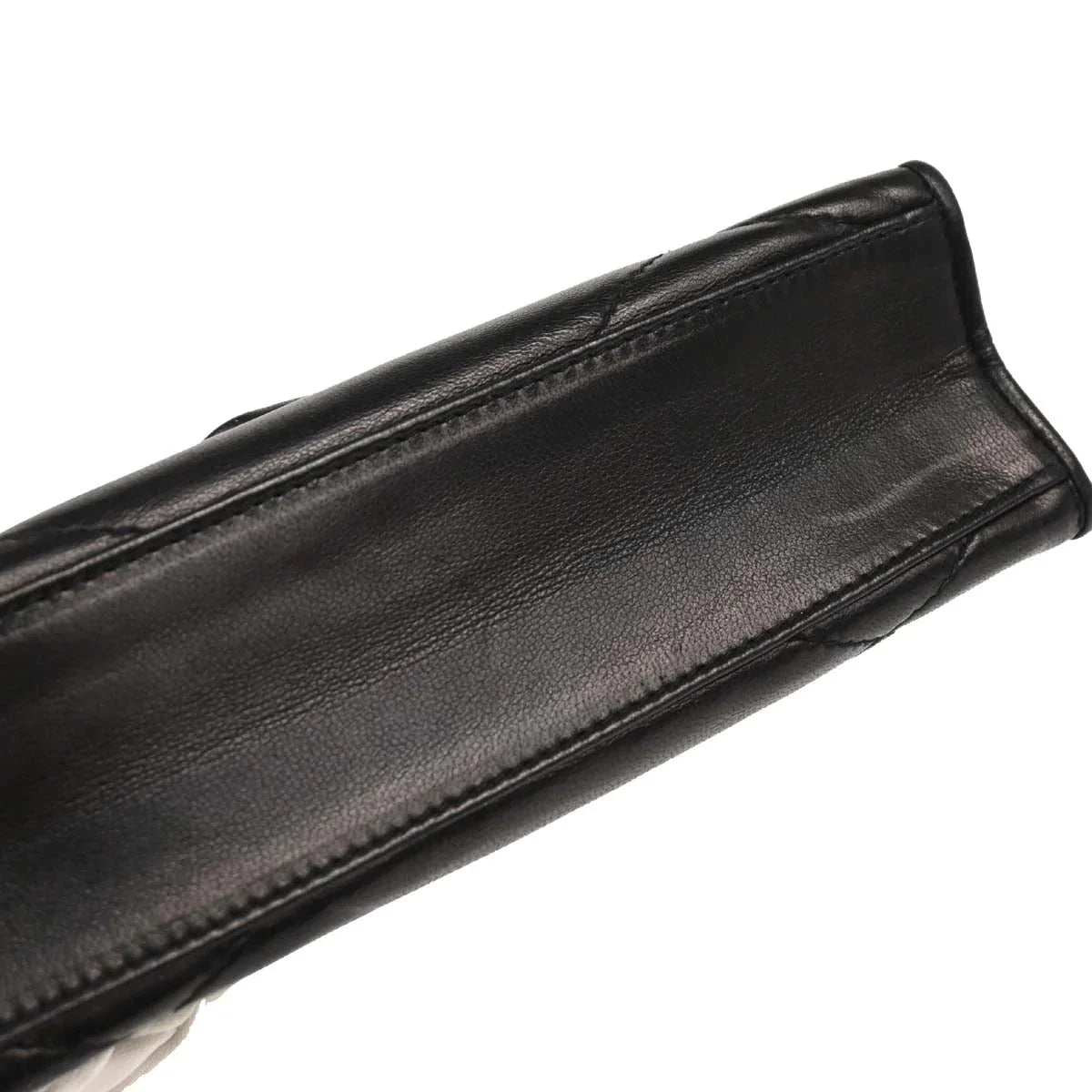 Chanel 1986-1988 Black Lambskin Top Handle Handbag