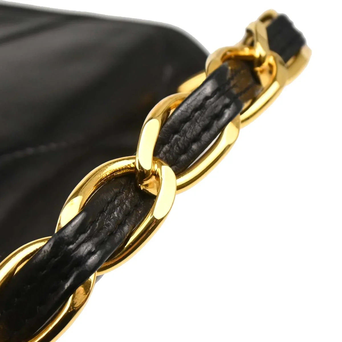 Chanel 1986-1988 Black Lambskin Top Handle Handbag