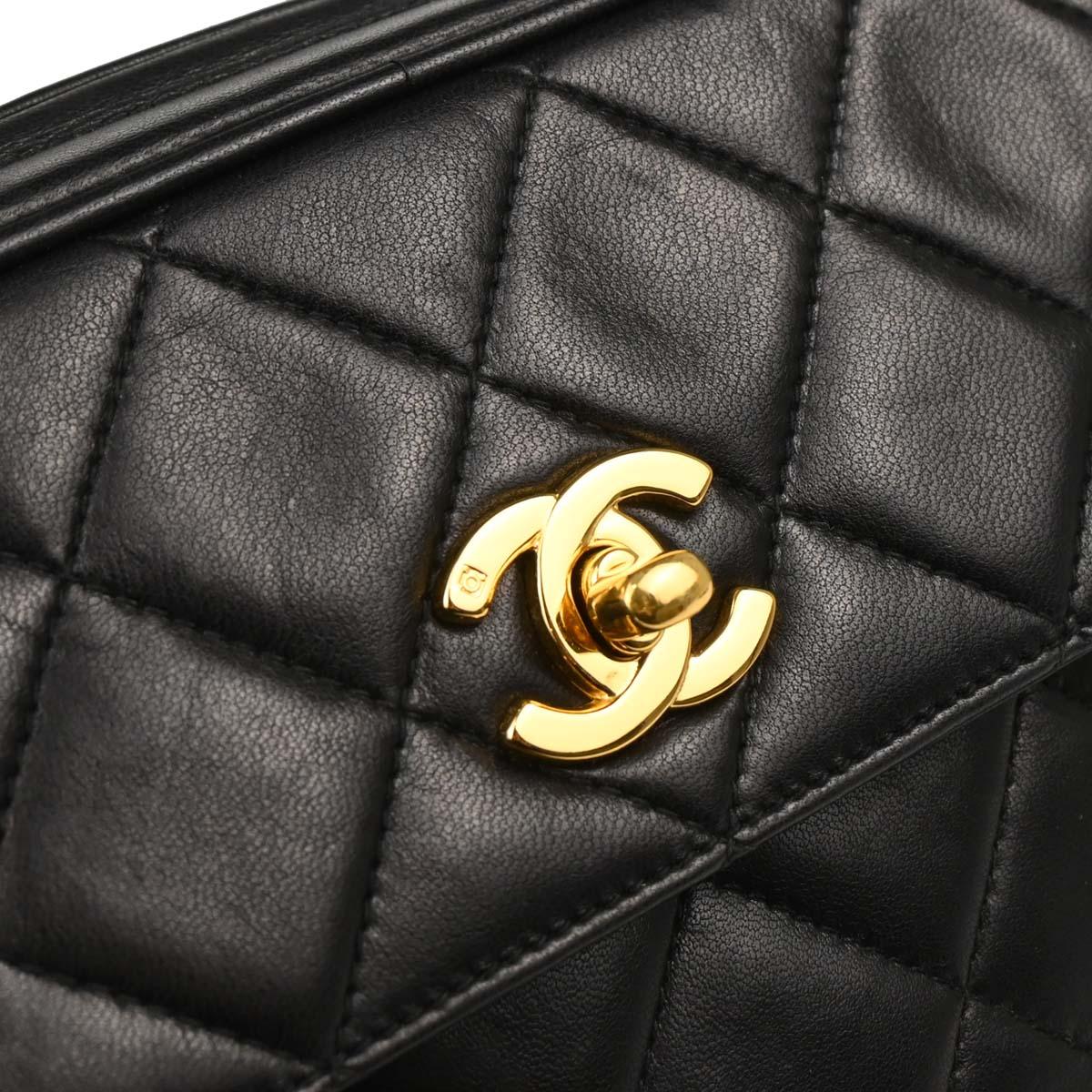 Chanel 1994-1996 Black Lambskin Camera Bag