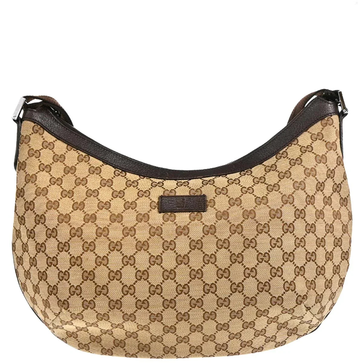Gucci Beige Canvas GG Hobo Shoulder Bag