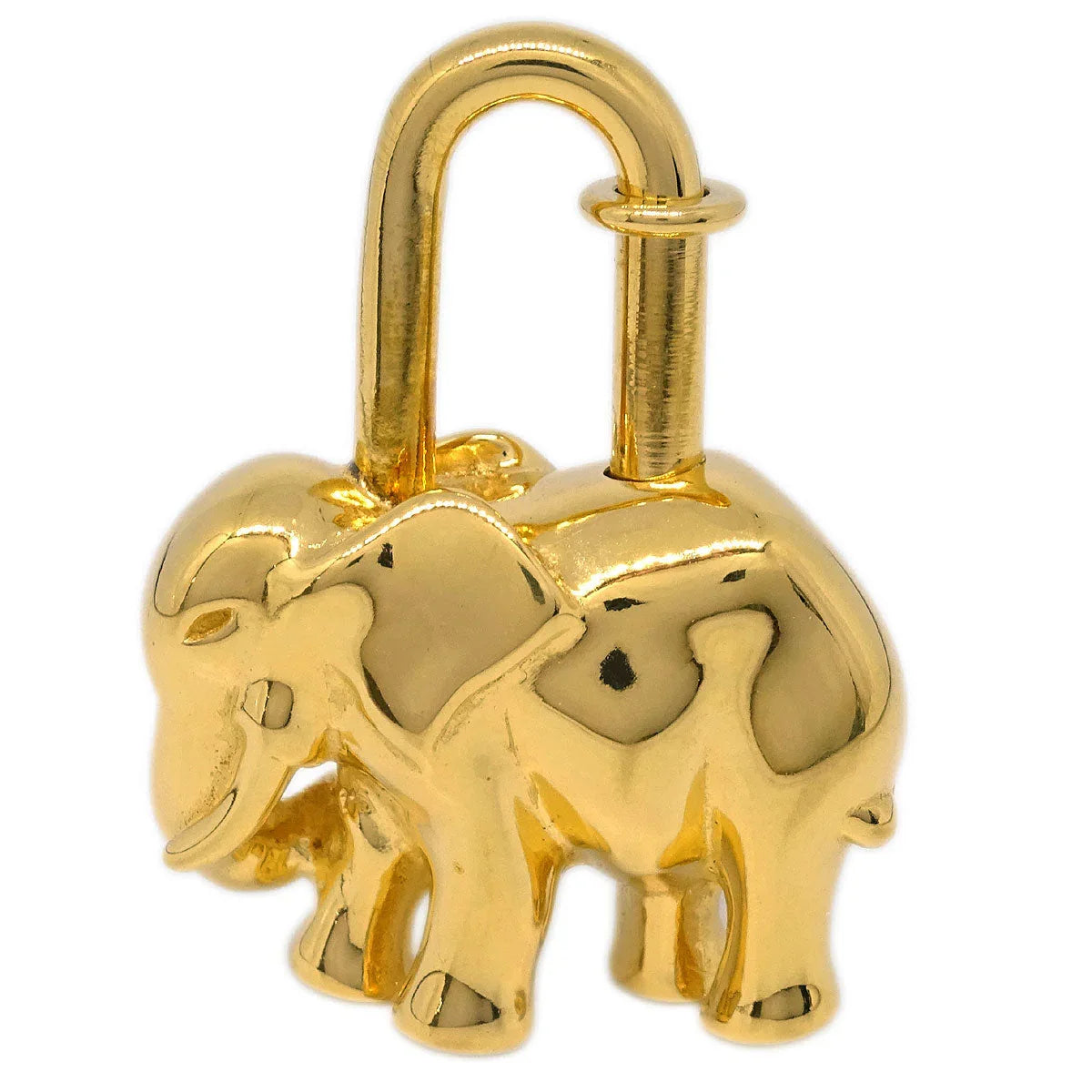 Hermes 1988 Elephant Cadena Gold Small Good