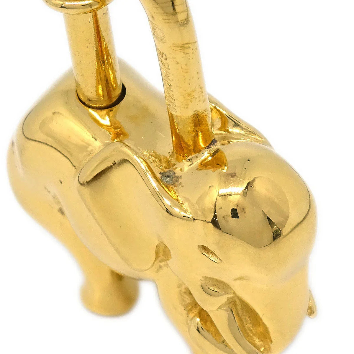 Hermes 1988 Elephant Cadena Gold Small Good