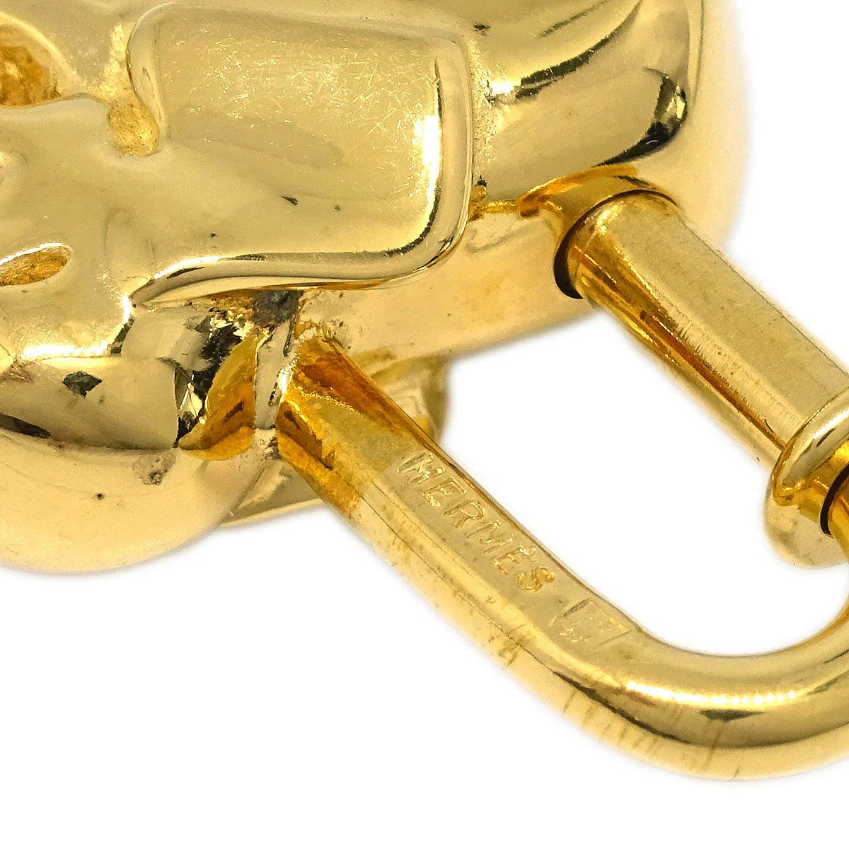 Hermes 1988 Elephant Cadena Gold Small Good