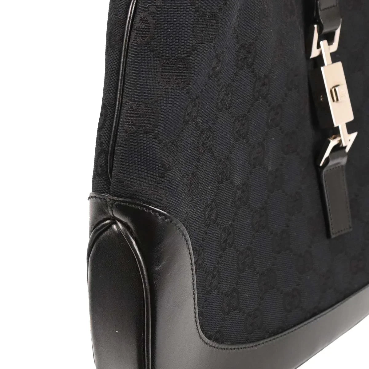 Gucci Black GG Jackie Hobo Handbag