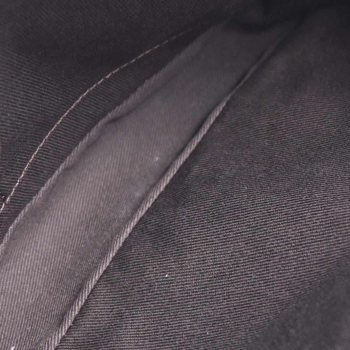 Celine Brown Canvas Embossed Leather Macadam Shoulder Bag