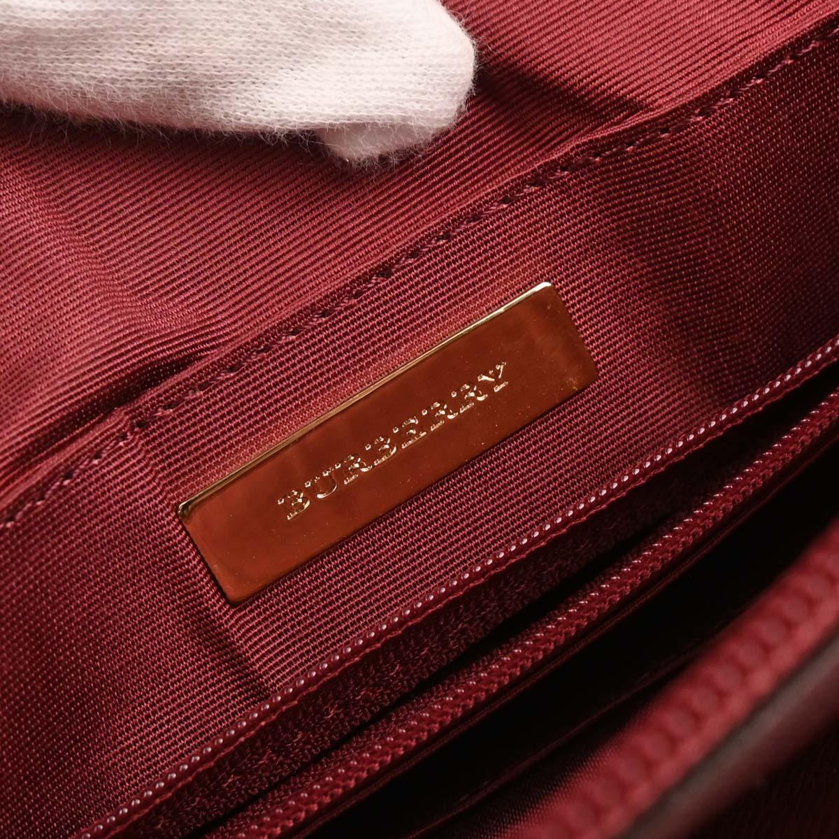 Burberry Beige Canvas Burberry Check Tote Handbag