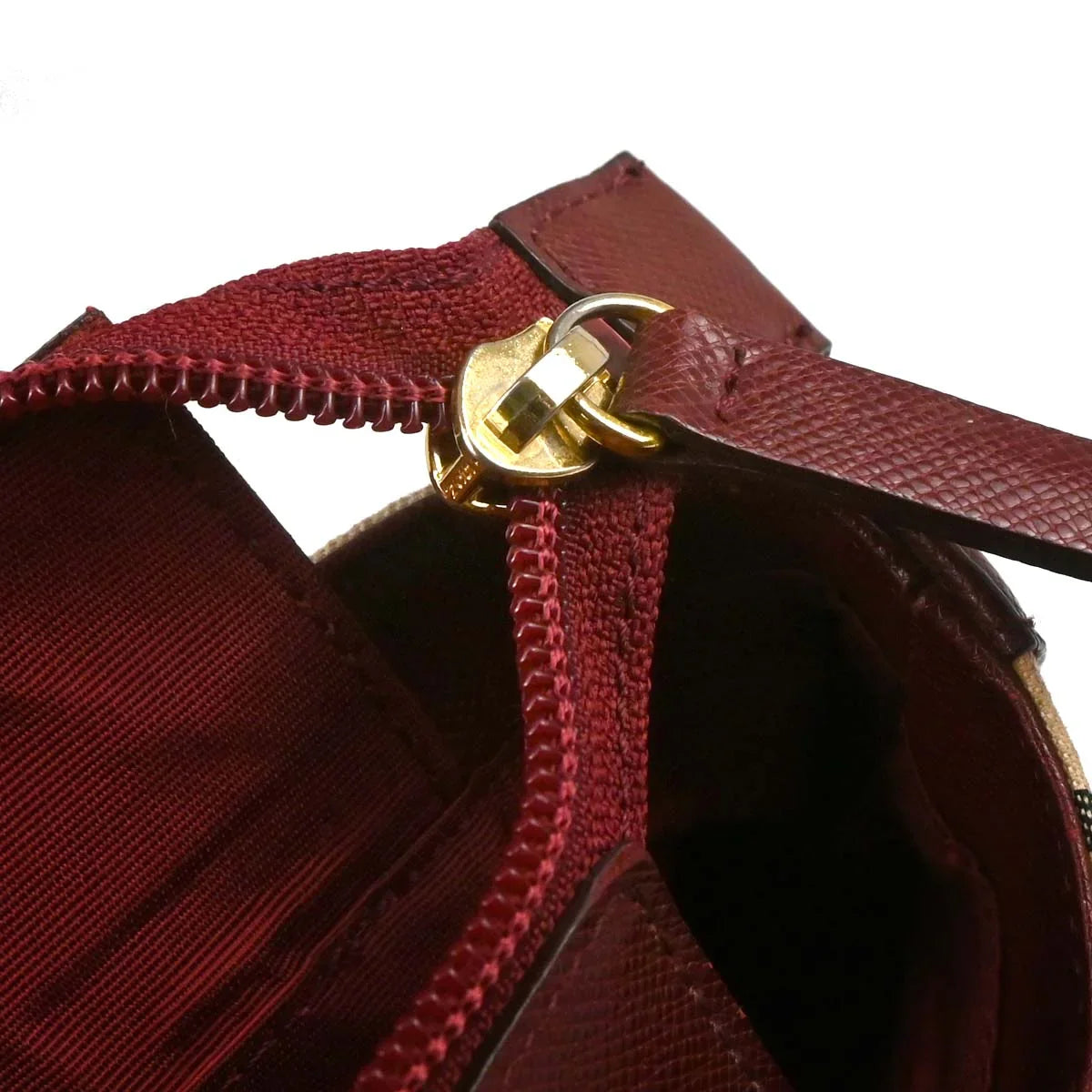 Burberry Beige Canvas Burberry Check Tote Handbag