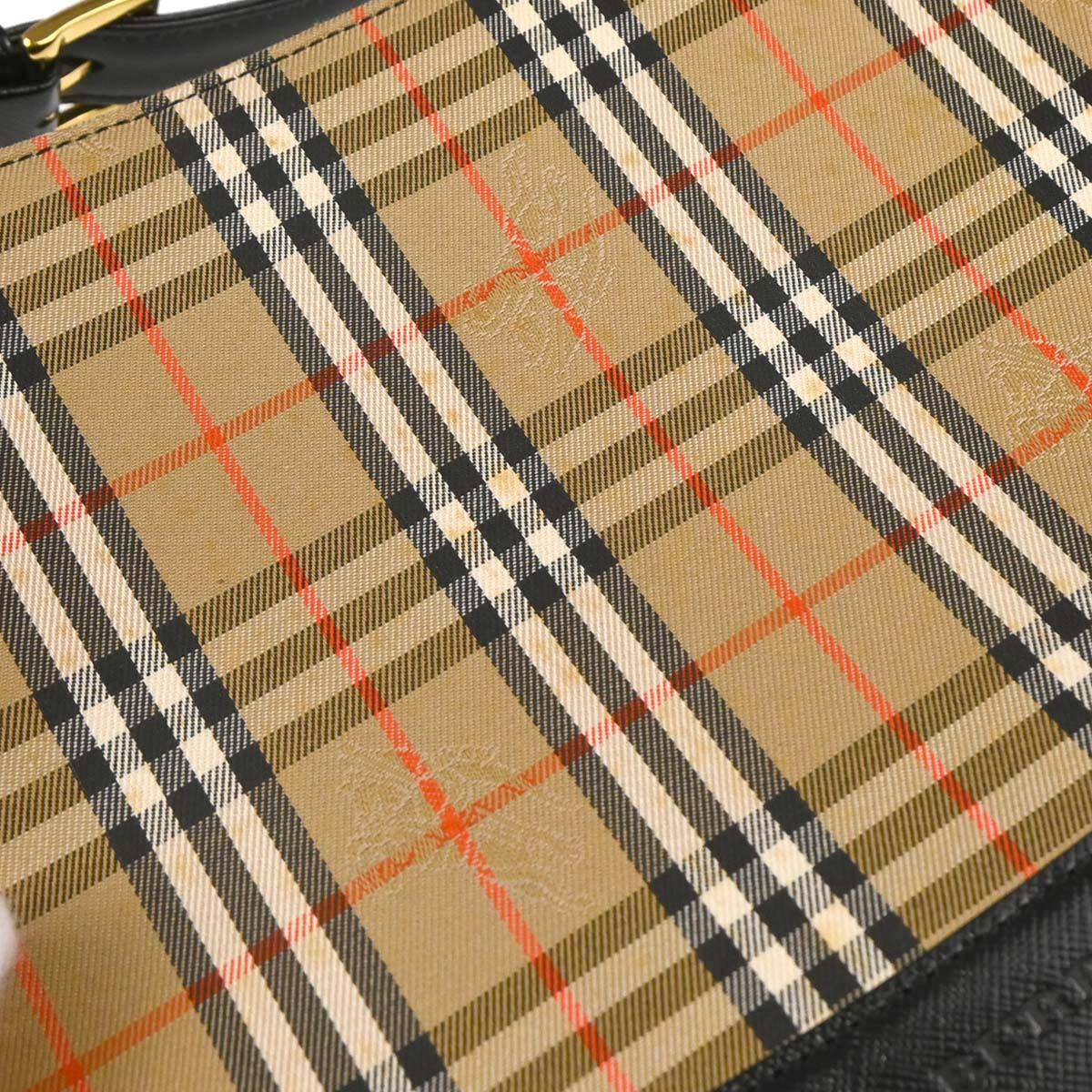 Burberry Beige Canvas House Check Tote Handbag