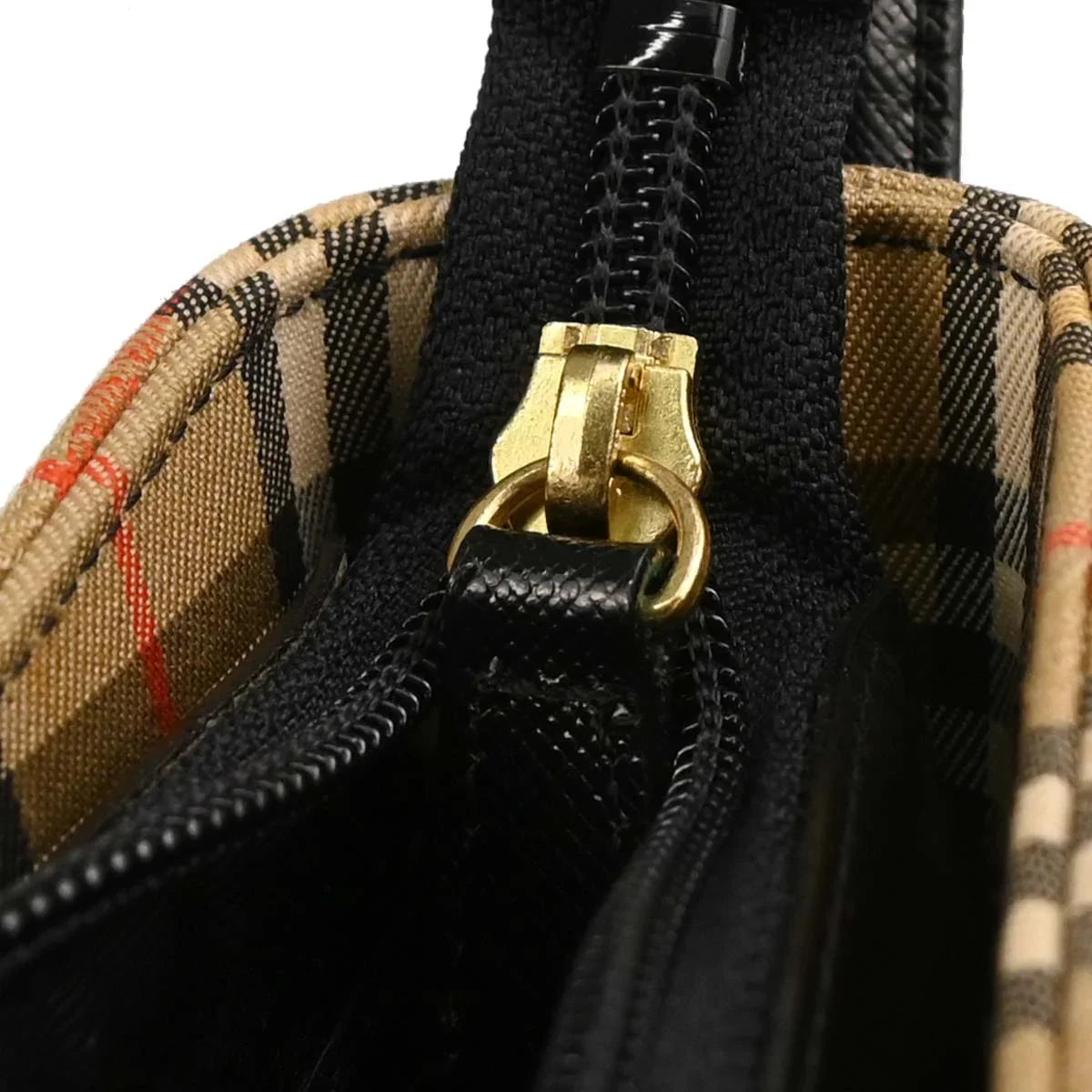 Burberry Beige Canvas House Check Tote Handbag