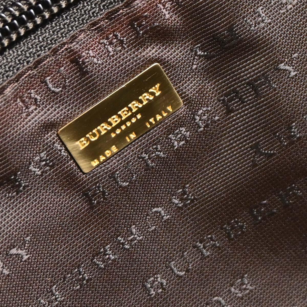 Burberry Beige PVC House Check Duffle 2way Shoulder Handbag