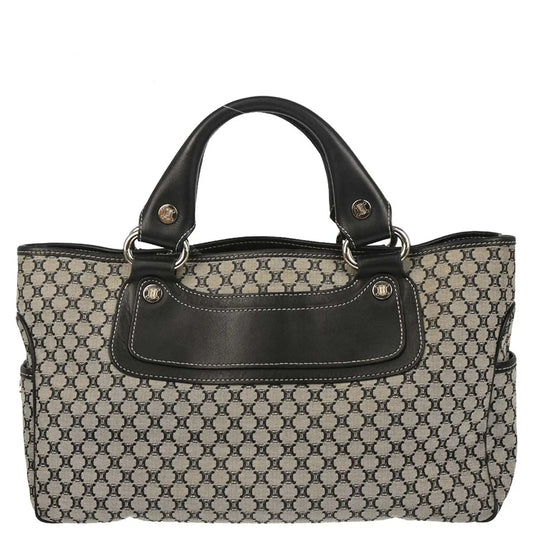 Celine Gray Canvas Macadam Boogie Tote Handbag
