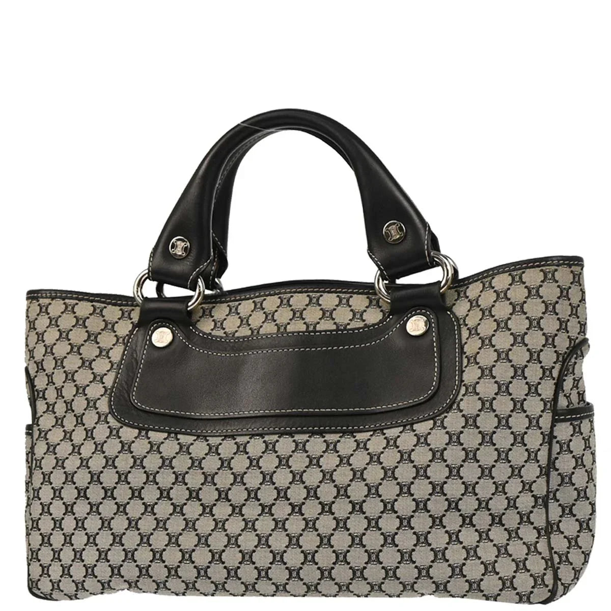 Celine Gray Canvas Macadam Boogie Tote Handbag