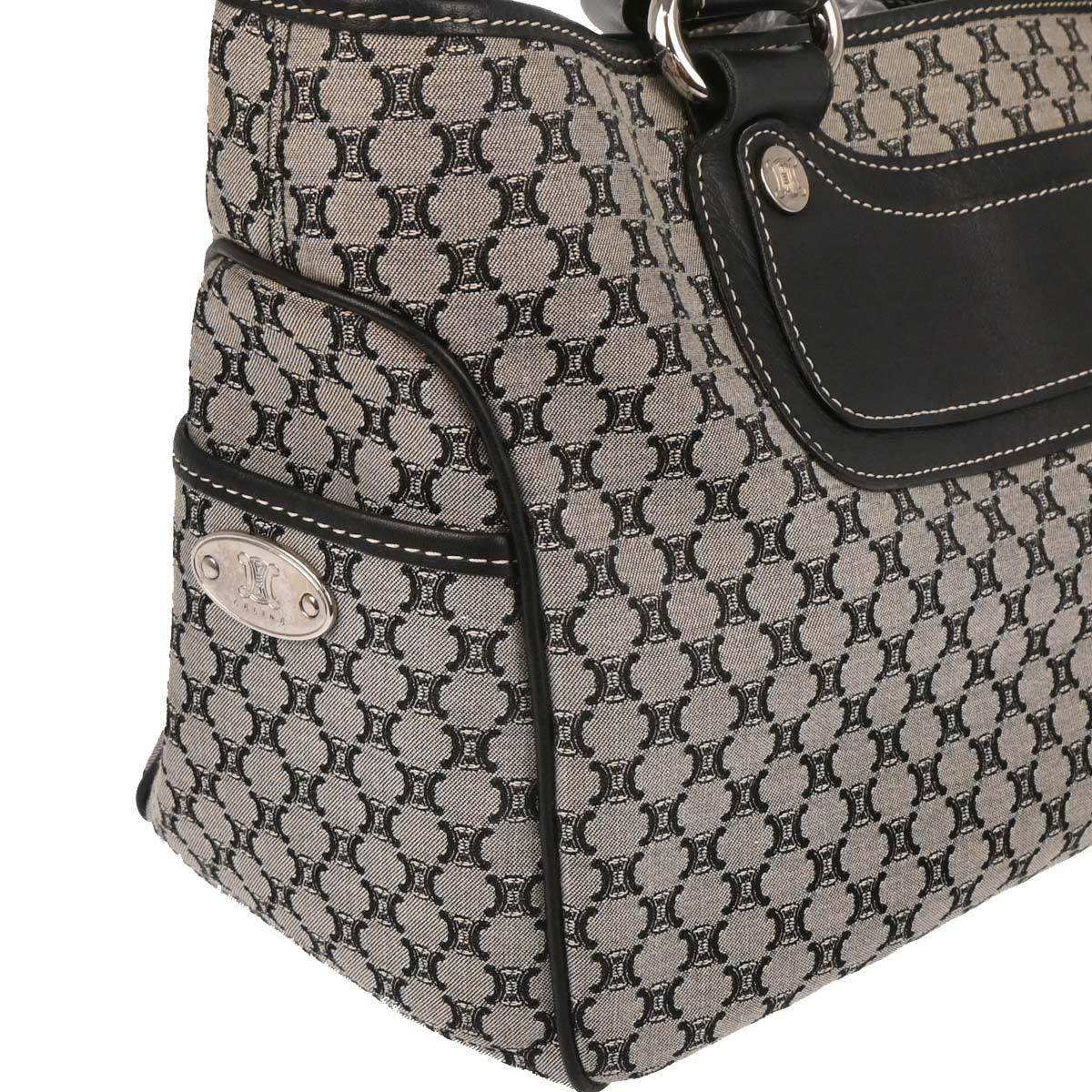 Celine Gray Canvas Macadam Boogie Tote Handbag