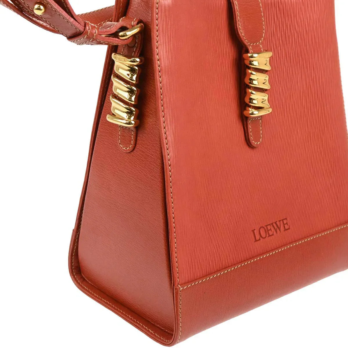 Loewe Vermilion Red Leather Shoulder Bag