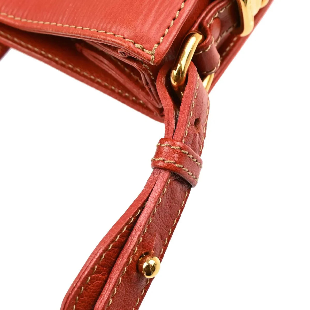 Loewe Vermilion Red Leather Shoulder Bag