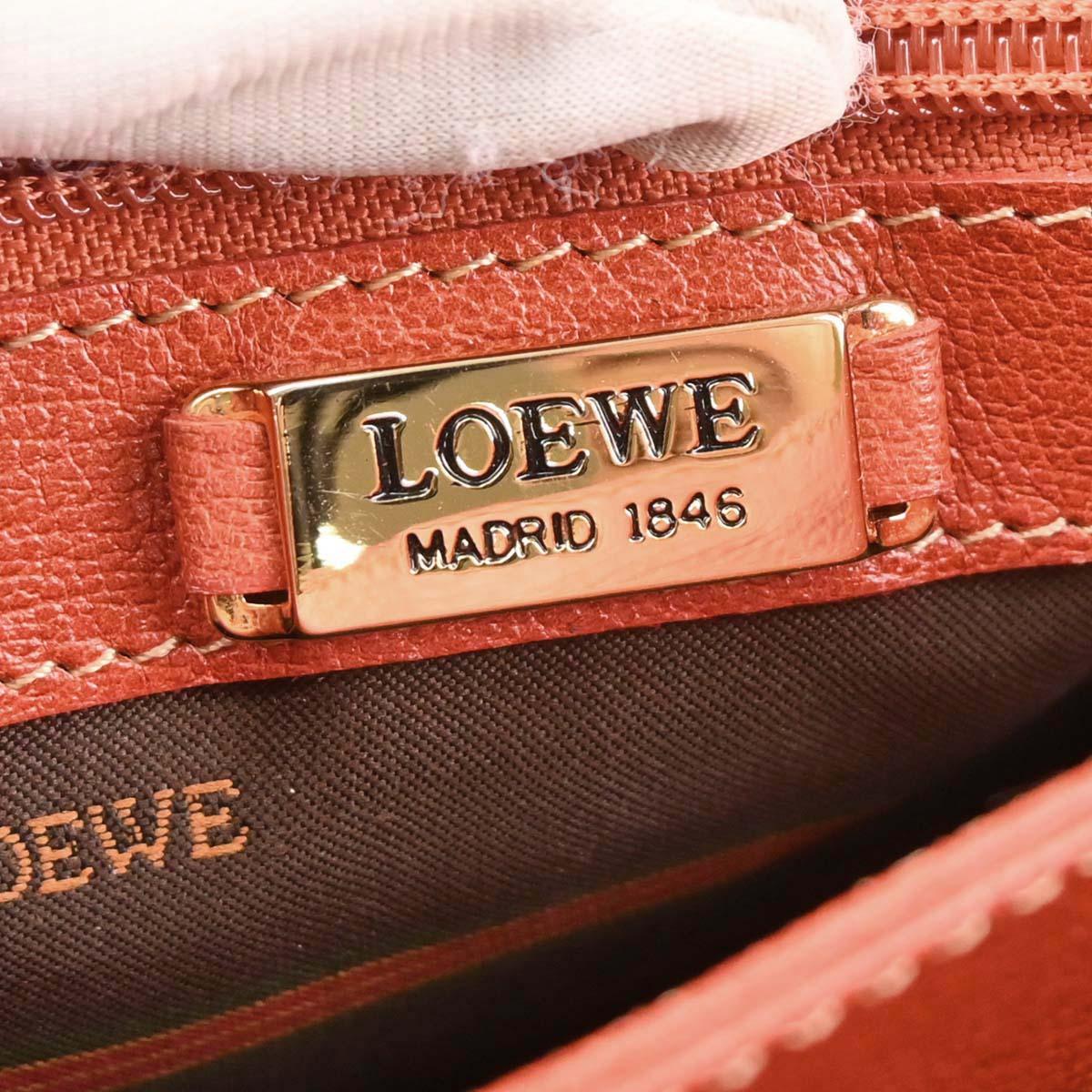 Loewe Vermilion Red Leather Shoulder Bag