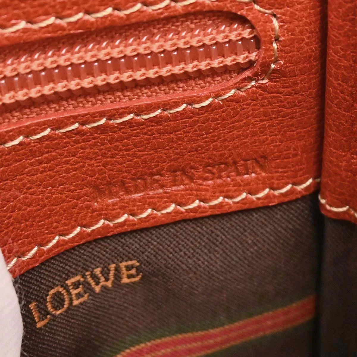 Loewe Vermilion Red Leather Shoulder Bag