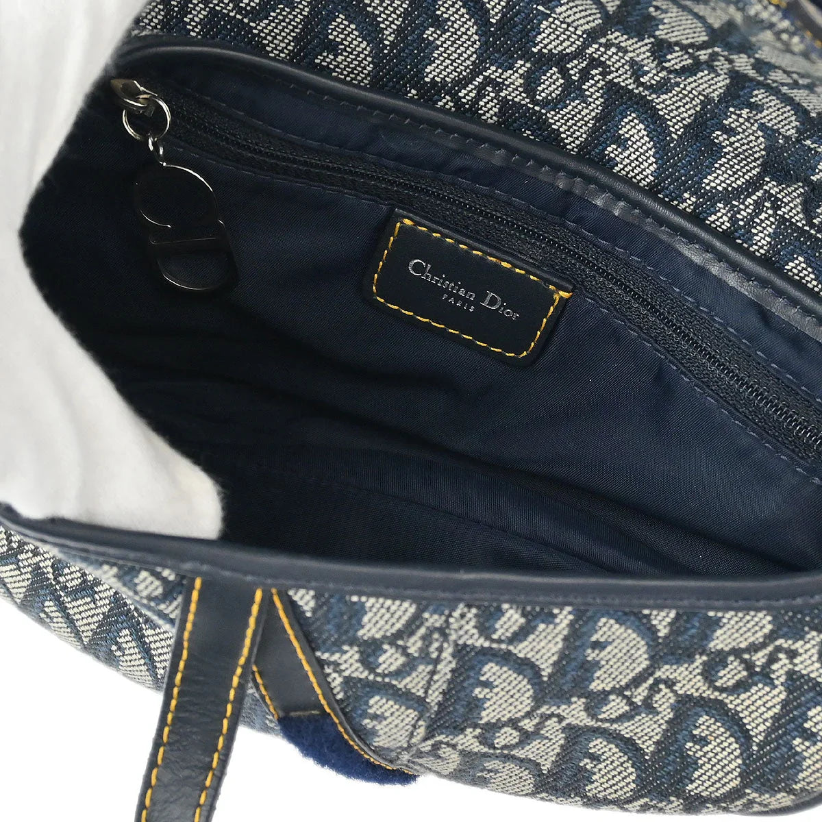 Christian Dior Navy Trotter Saddle Handbag