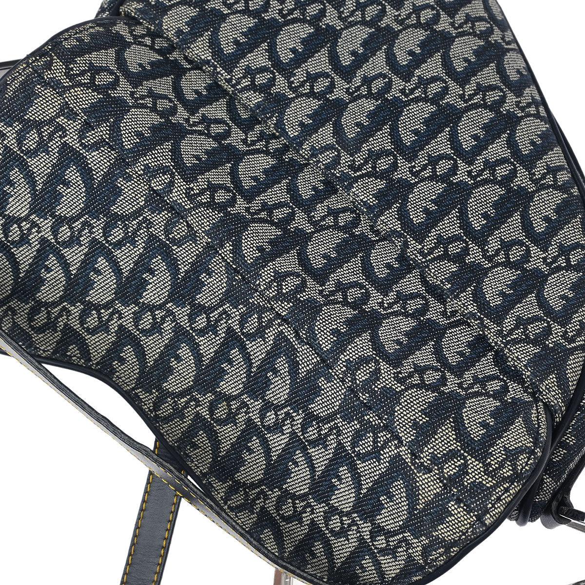 Christian Dior Navy Trotter Saddle Handbag