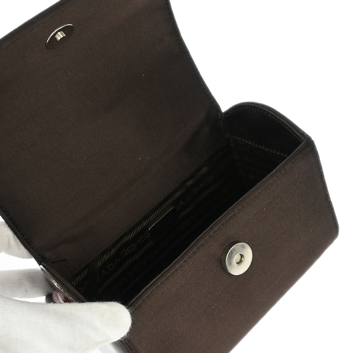 Prada Brown Satin Handbag
