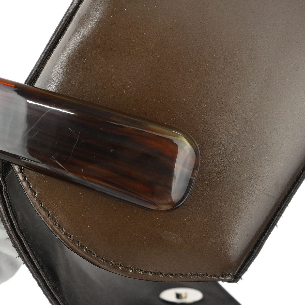 Prada Brown Satin Handbag