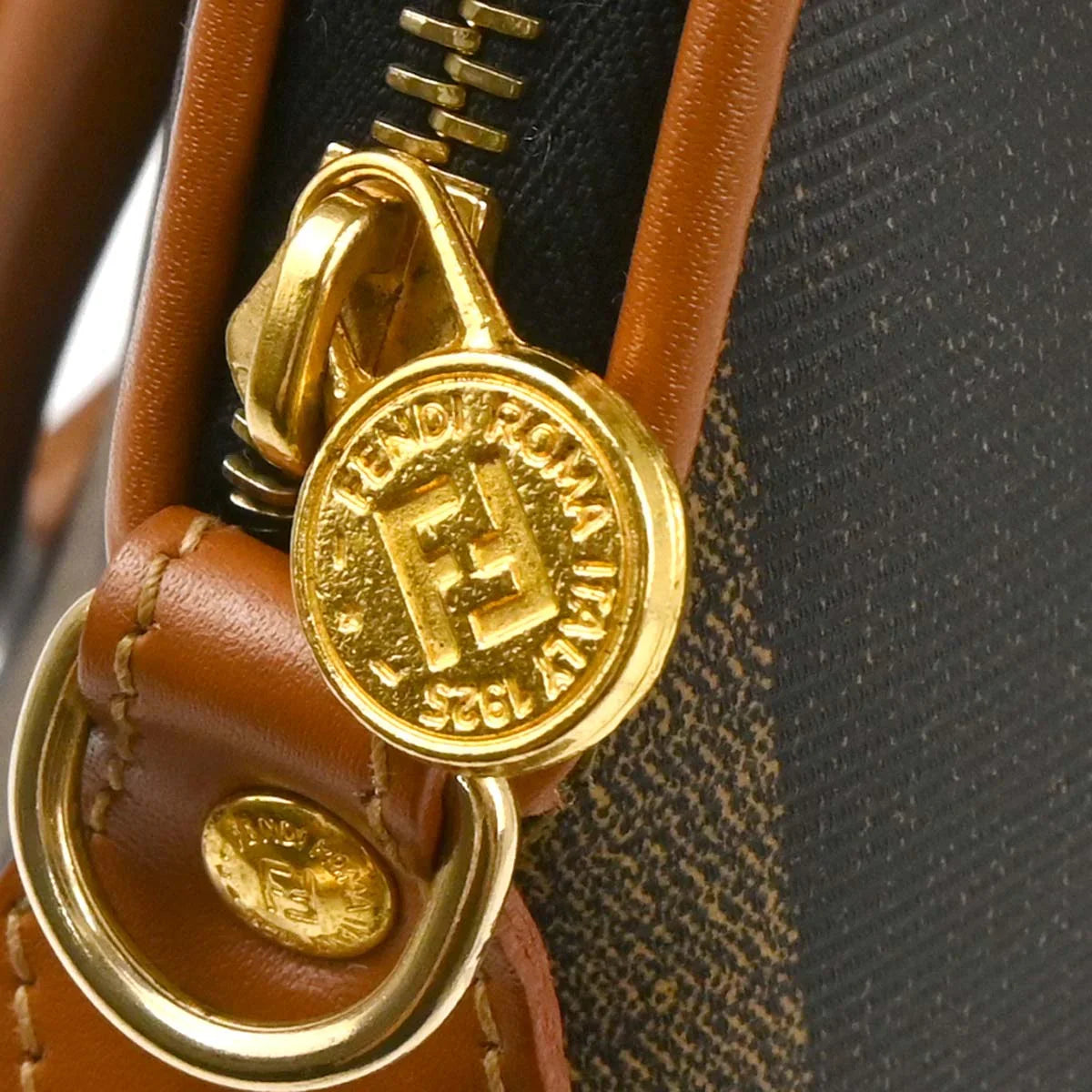 Fendi Pequin 2way Shoulder Handbag