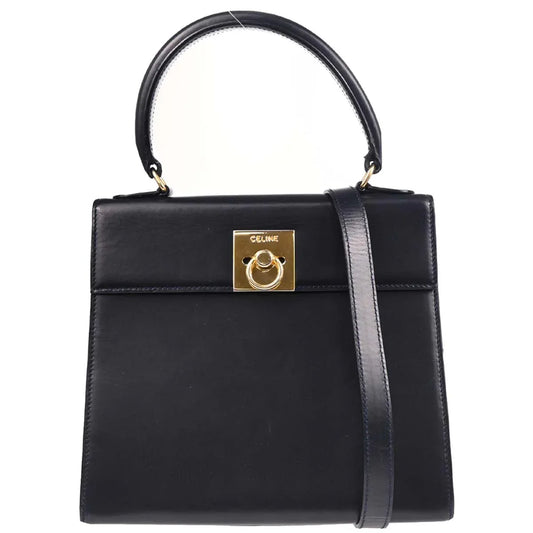Celine Dark Navy 2way Shoulder Handbag