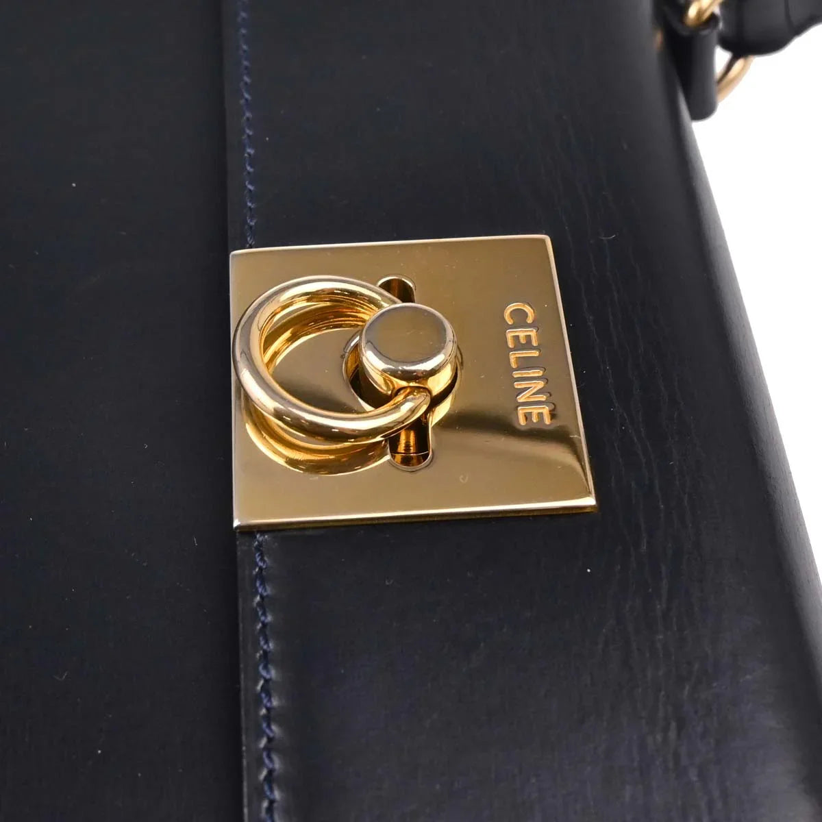 Celine Dark Navy 2way Shoulder Handbag
