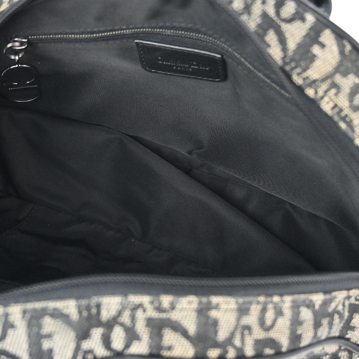 Christian Dior Black Double Saddle Trotter Handbag