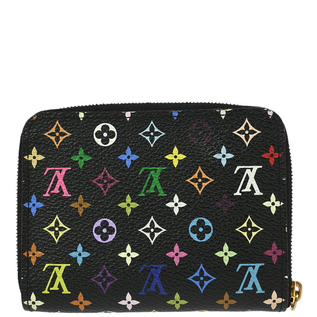 Louis Vuitton 2008 Black Multicolor Zippy Coin Purse Wallet M66549