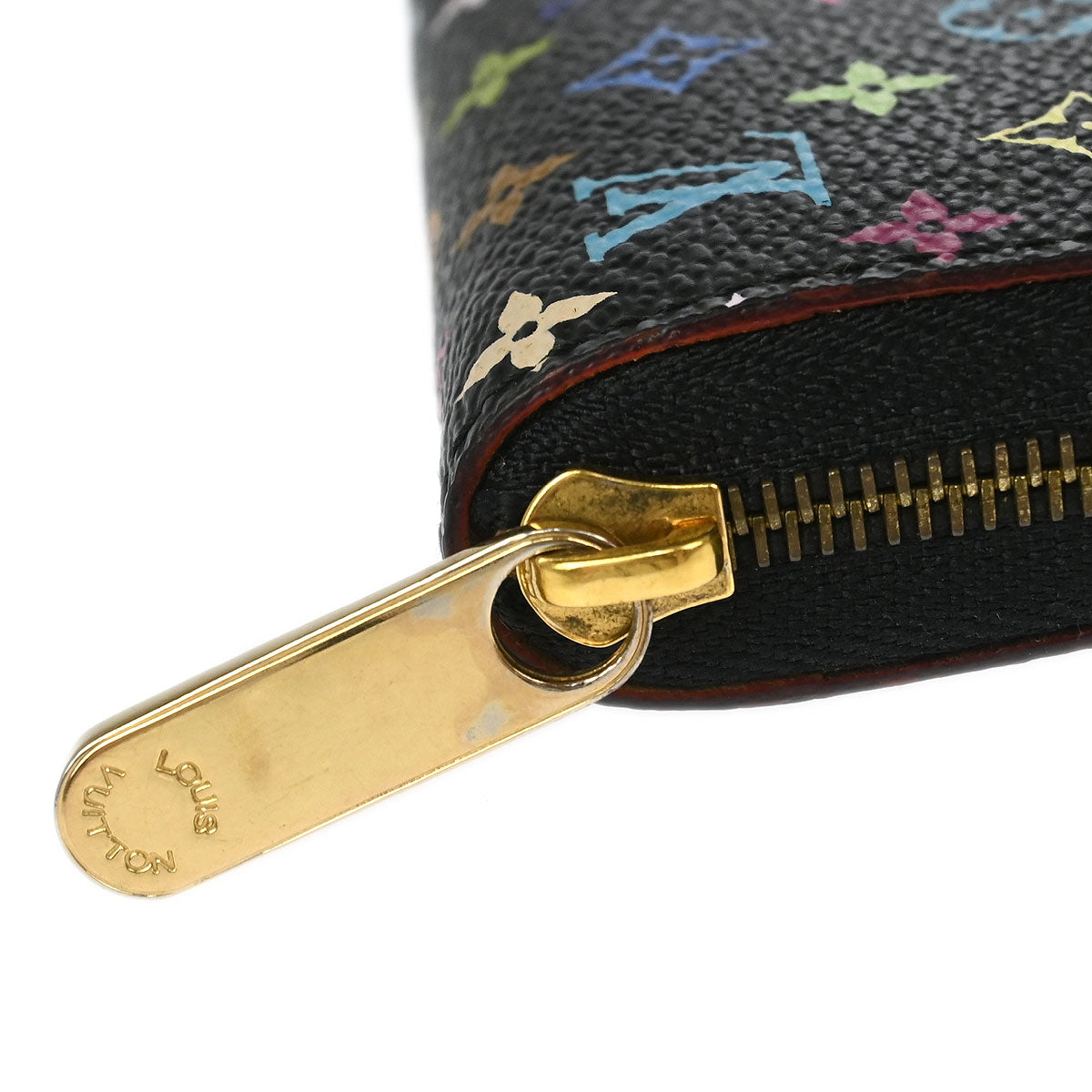 Louis Vuitton 2008 Black Multicolor Zippy Coin Purse Wallet M66549