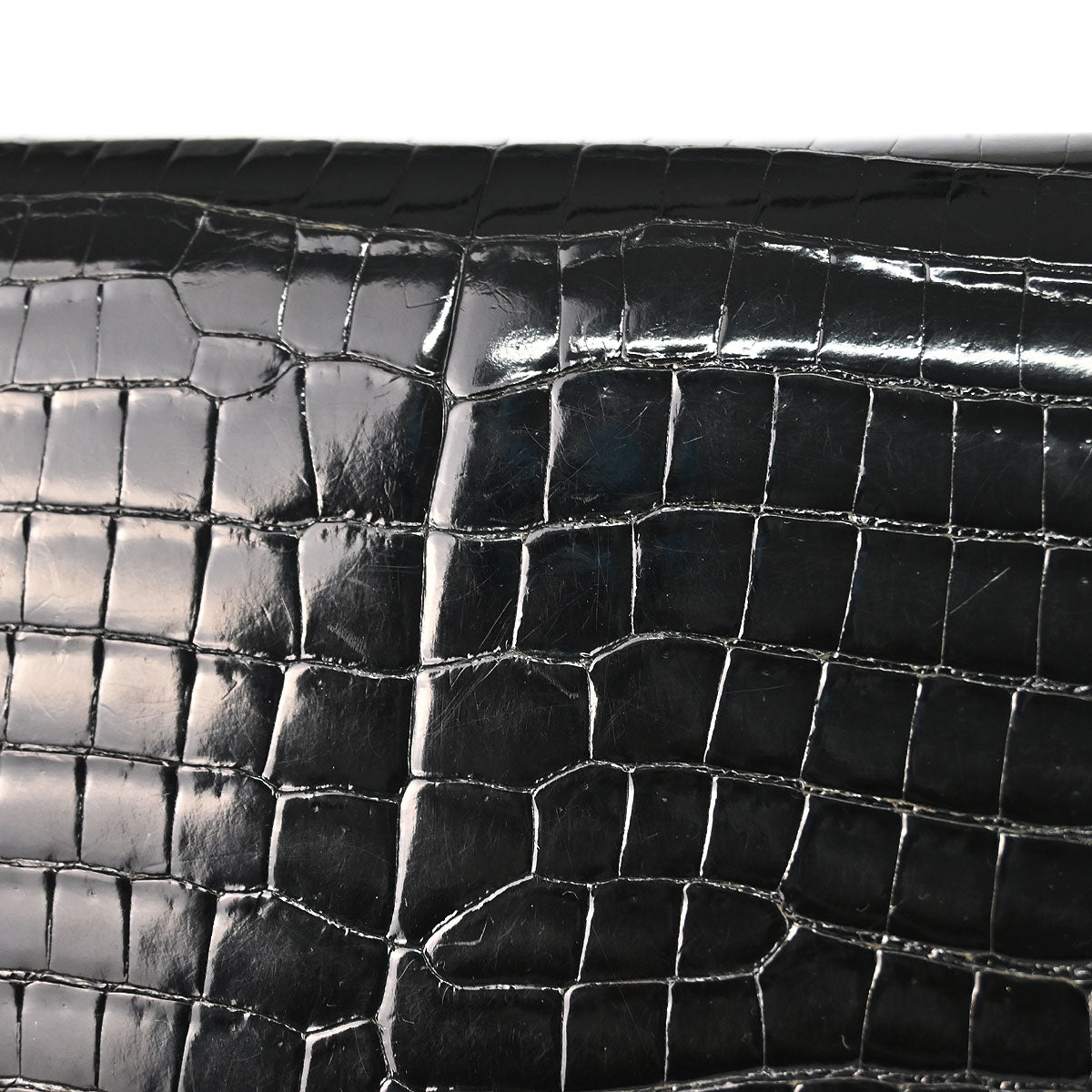 Hermes * 1987 Black Porosus Sequana Shoulder Bag