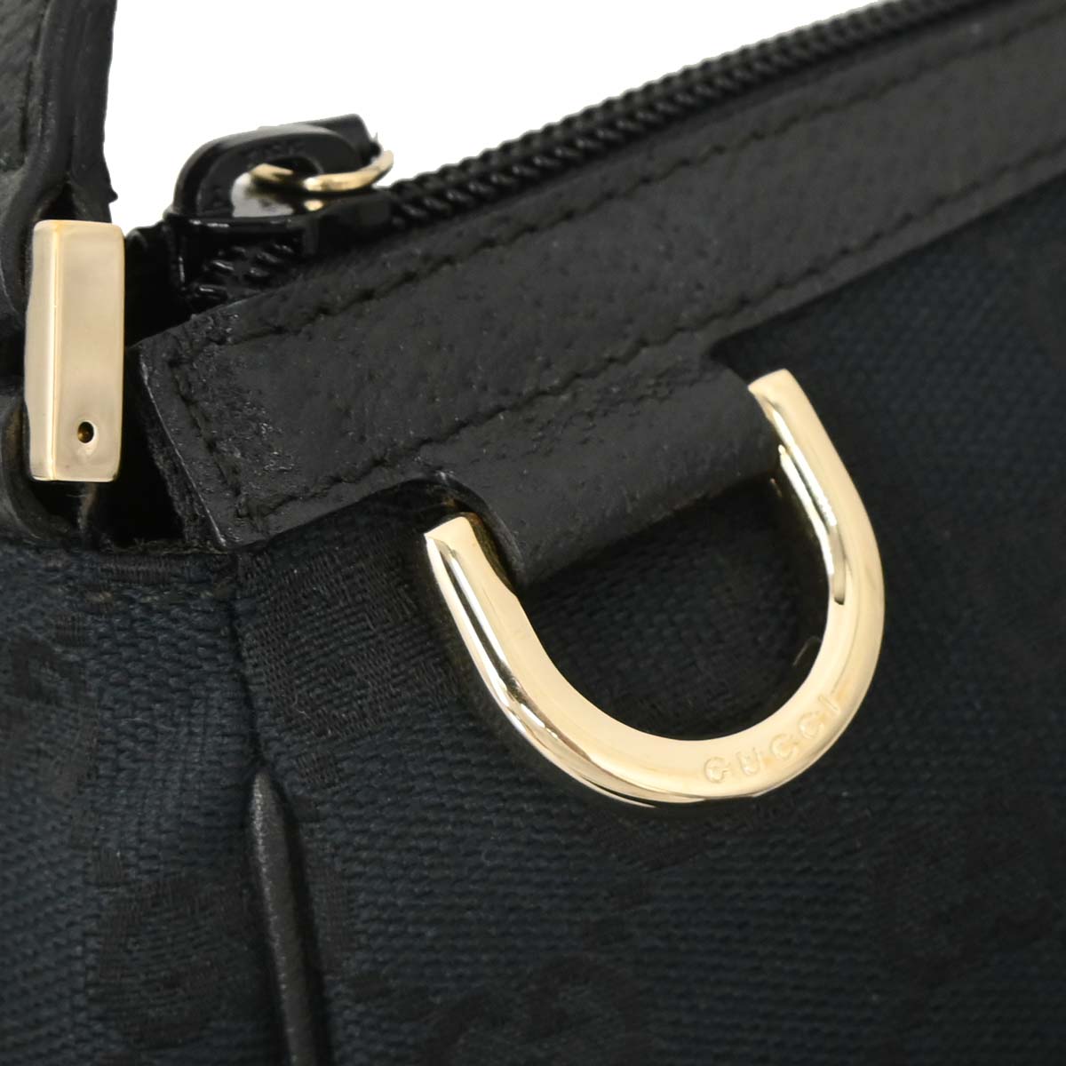 Gucci Black Canvas GG Handbag