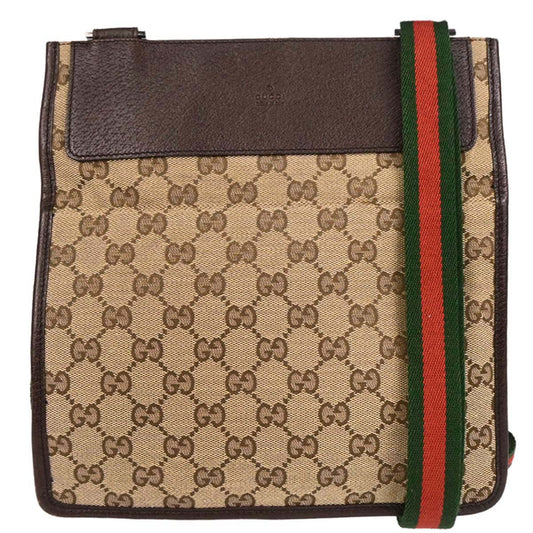Gucci Beige Canvas GG Shoulder Bag