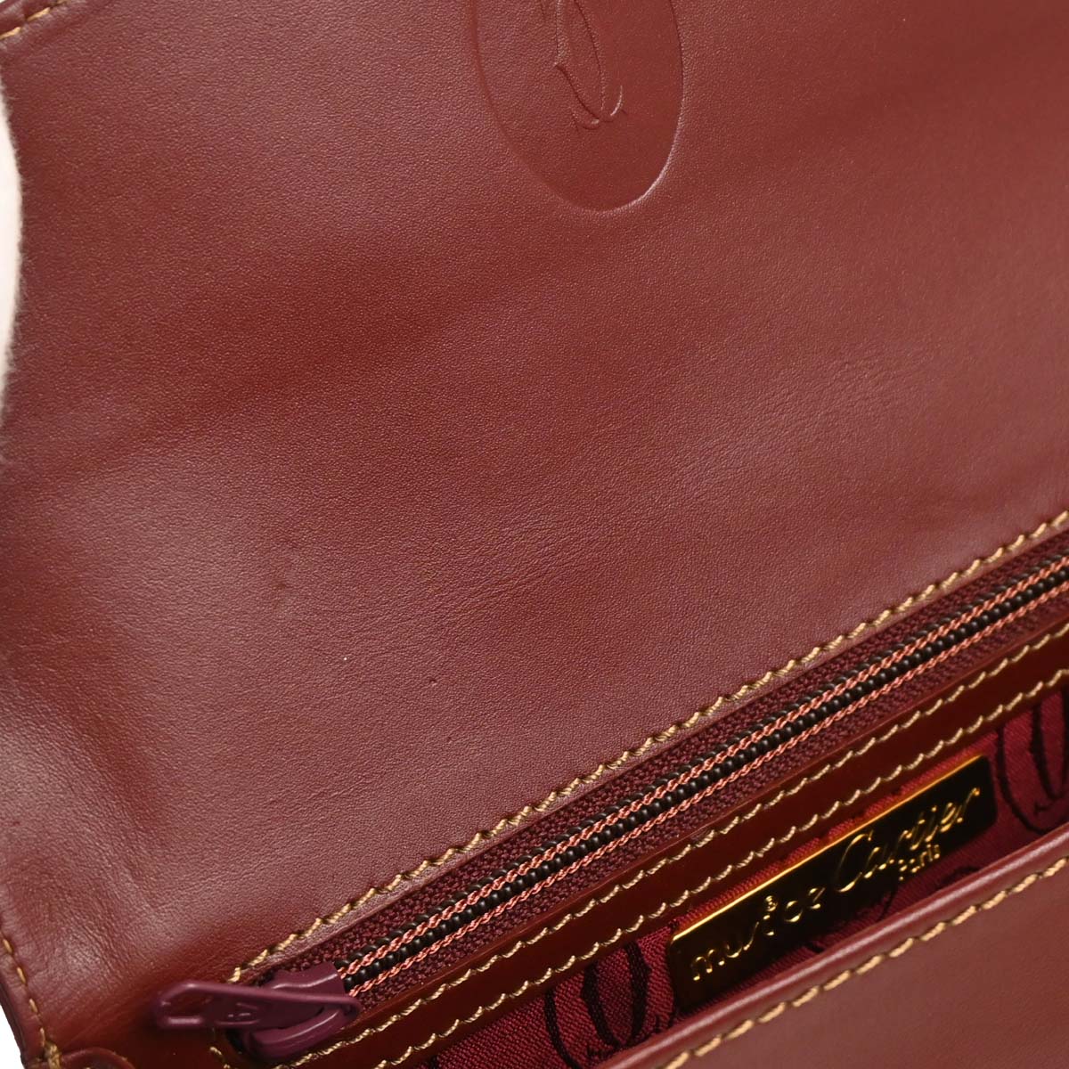 Cartier Bordeaux Leather Must de Cartier Shoulder Bag