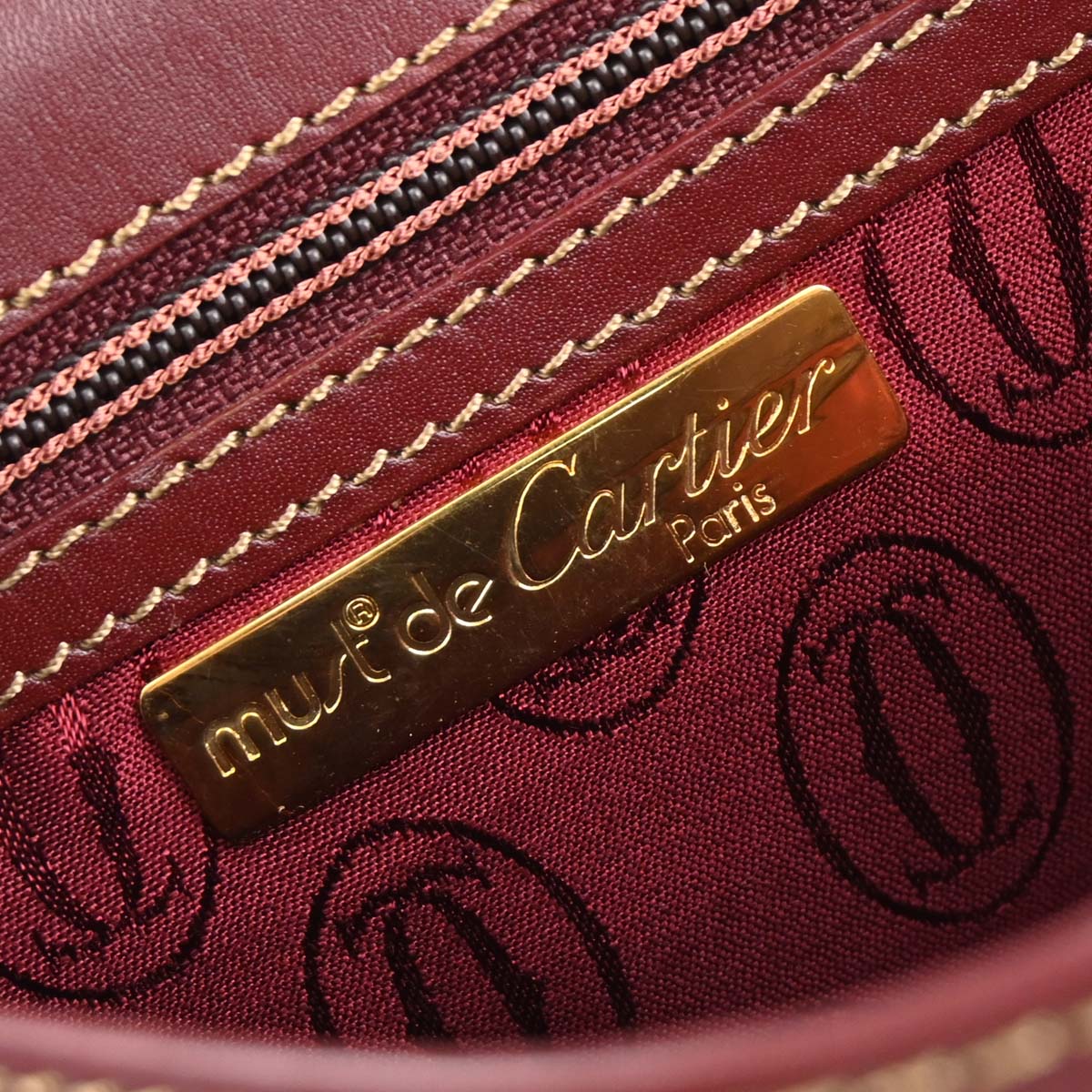Cartier Bordeaux Leather Must de Cartier Shoulder Bag